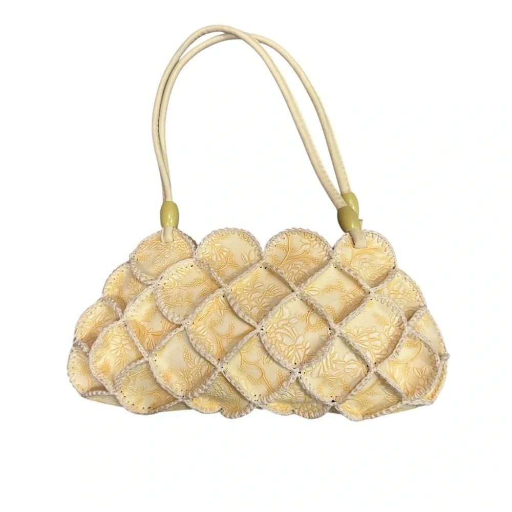 Unique Vintage Yellow Floral Shoulder Bag - Picture 2 of 5